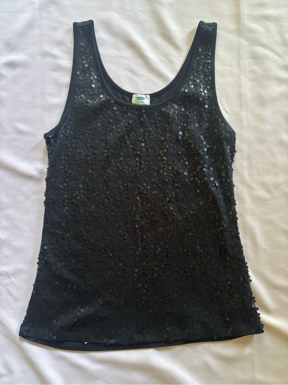 Black Sequin Tank Top